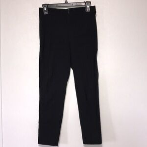 Lauren Vidal Black Skinny Pants Faux Leather Stripe Black Size T2